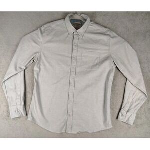 Fat Face Button Oxford Gray Shirt Mens Medium Regular Long Sleeves Button Up